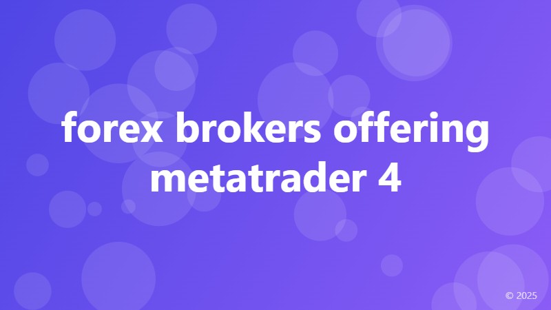 forex brokers offering metatrader 4