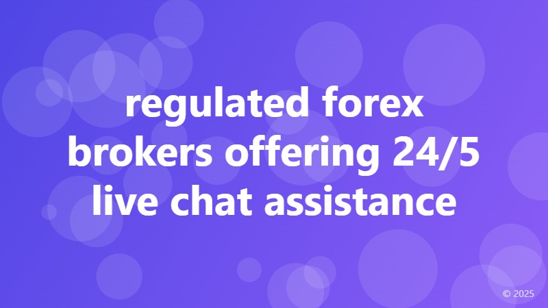 regulated forex brokers offering 24/5 live chat assistance